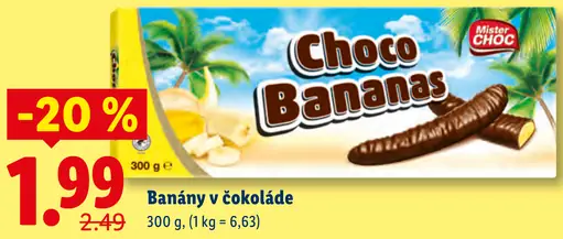Mister Choc Choco Bananas banány v čokoláde