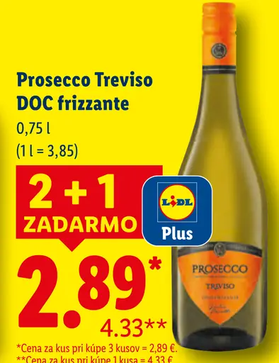 Prosecco Treviso DOC frizzante šumivé víno