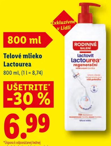 Lactourea telové mlieko