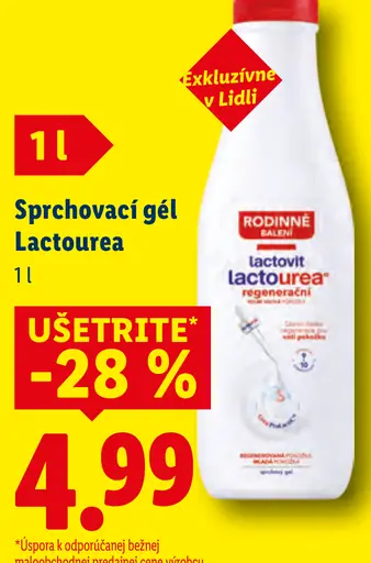 Lactourea sprchovací gél
