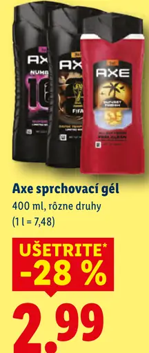 Axe sprchovací gél