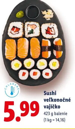 Deluxe sushi veľkonočné vajíčko