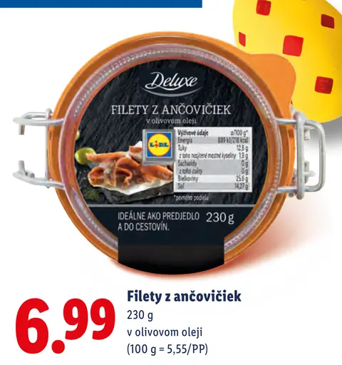 Deluxe Filety z ančovičiek v olivovom oleji