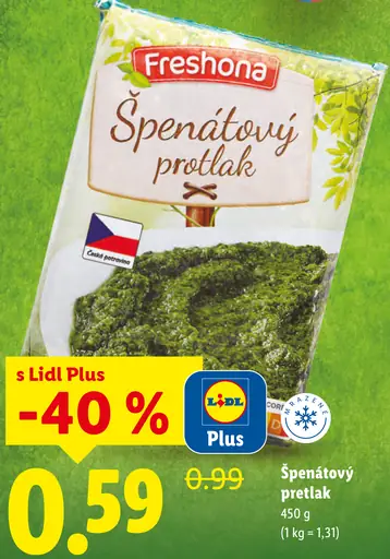 Freshona Špenátový pretlak