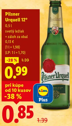 Pilsner Urquell 12° svetlý ležiak plechovka