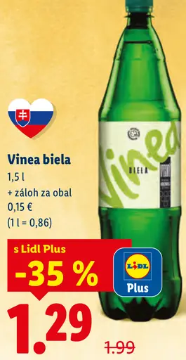 Vinea biela nealkoholický nápoj