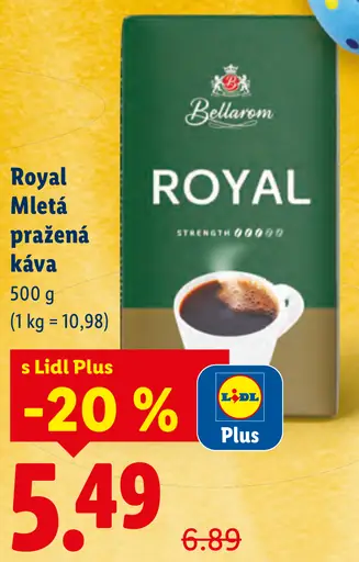 Royal mletá pražená káva