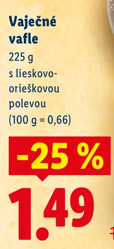 Vaječné vafle s lieskovo-orieškovou polevou