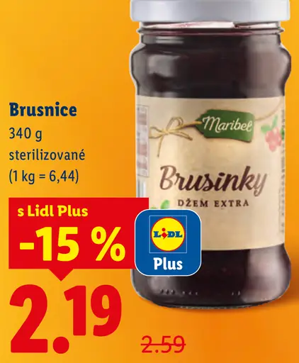 Maribel Brusnice džem extra sterilizované