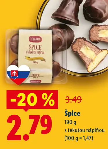 Odobena Špice s tekutou náplňou