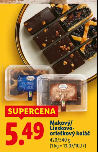 Pâtisserie Makový/Lieskovo-orieškový koláč