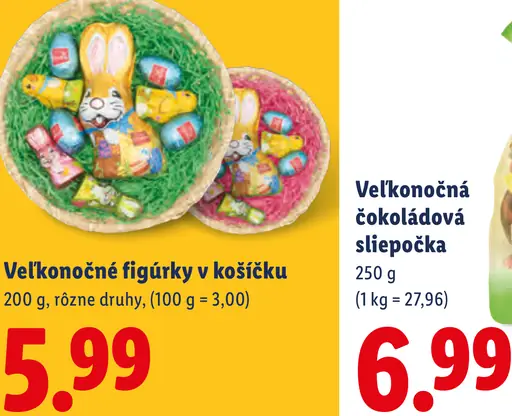 Favorina veľkonočné figúrky v košíčku