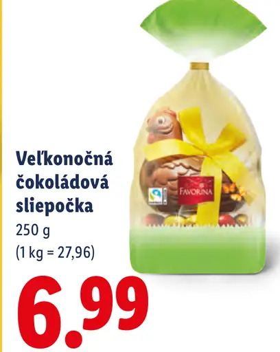 Favorina veľkonočná čokoládová sliepočka