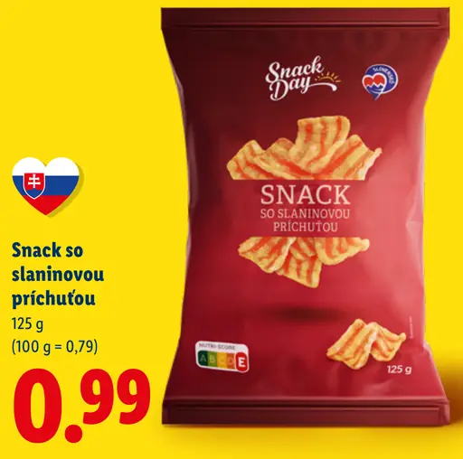 Snack Day snack so slaninovou príchuťou