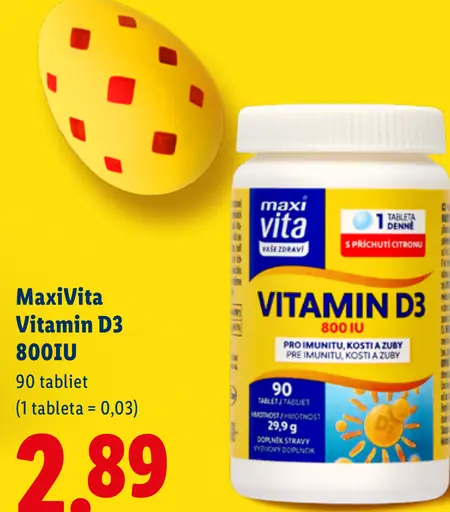 MaxiVita Vitamin D3 800 IU tablety