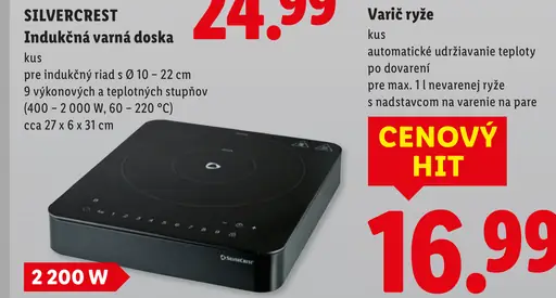 Silvercrest Indukčná varná doska