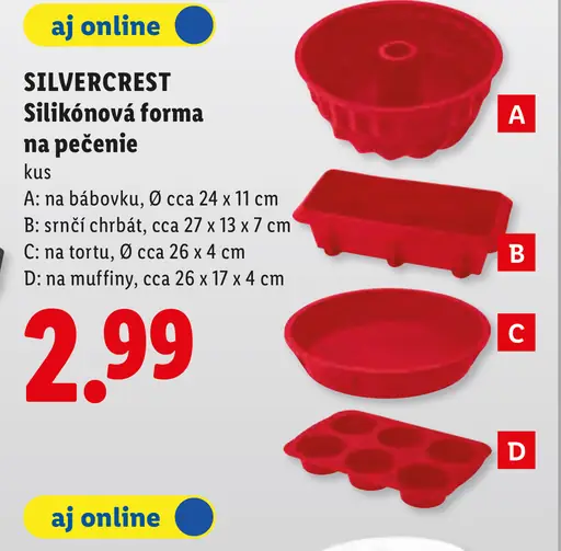 Silvercrest silikónová forma na pečenie