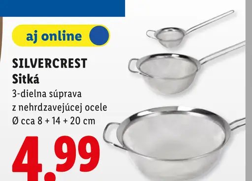 Silvercrest sitká 3-dielna súprava z nehrdzavejúcej ocele