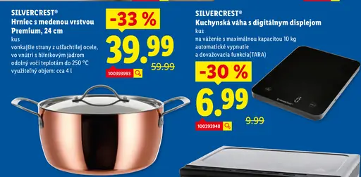 SilverCrest hrniec s medenou vrstvou Premium 24 cm