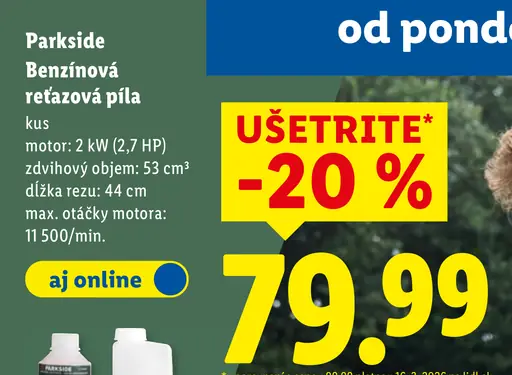 Parkside benzínová kosačka