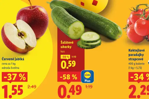 Červené jabĺčka odroda Evelina