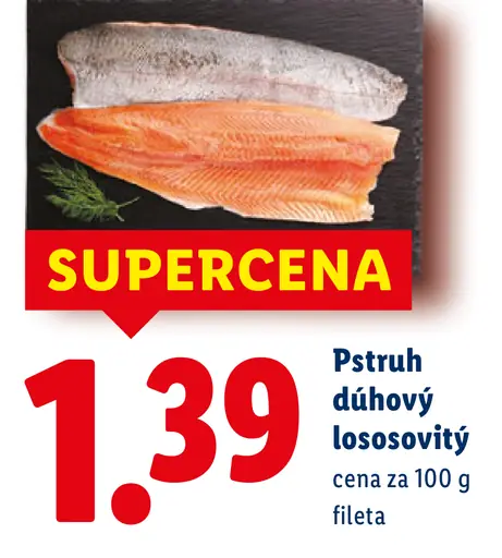 Pstruh dúhový lososovitý fileta