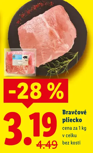 Bravčové pliecko bez kosti
