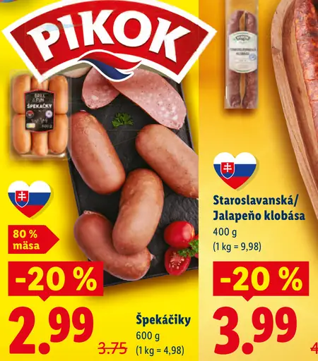 Pikok špekáčiky