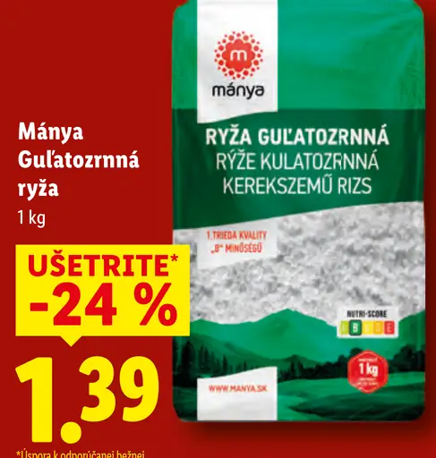 Månya Guľatozrnná ryža