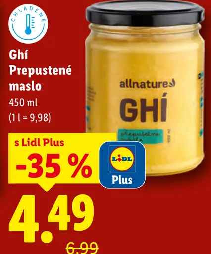 Allnature Ghí prepustené maslo