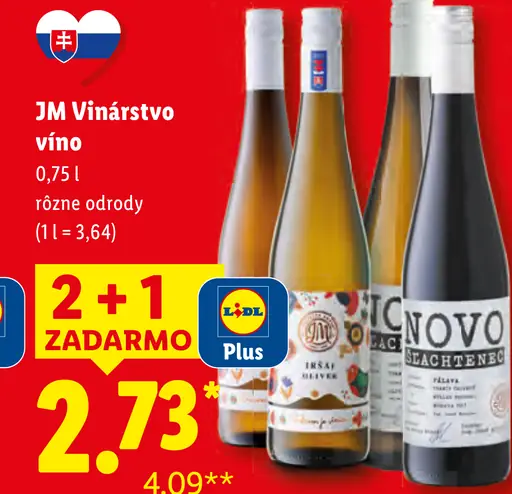 JM vinárstvo víno rôzne odrody