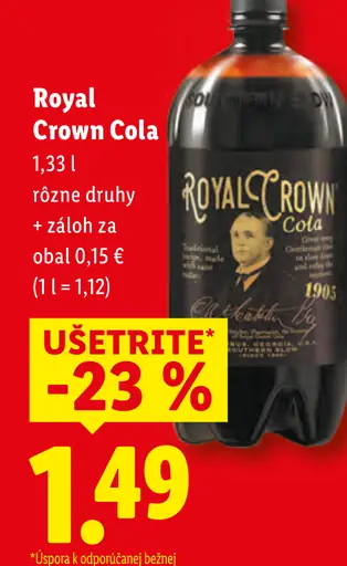 Royal Crown Cola rôzne druhy