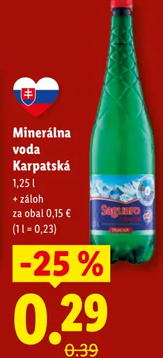 Karpatská minerálna voda sýtená