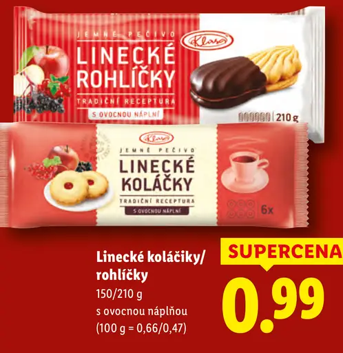 Kaven Linecké koláčiky s ovocnou náplňou