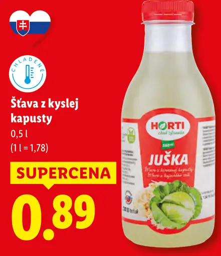 Horti Juška šťava z kyslej kapusty