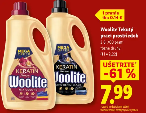 Woolite prací prostriedok rôzne druhy