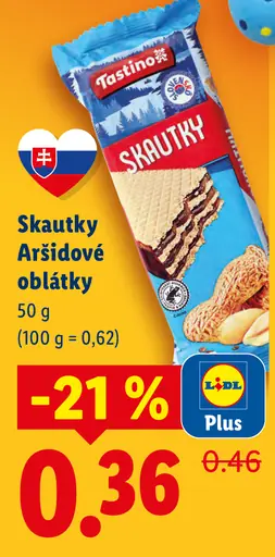 Skautky arašidové oblátky