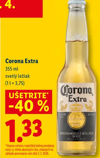 Corona Extra svetlý ležiak