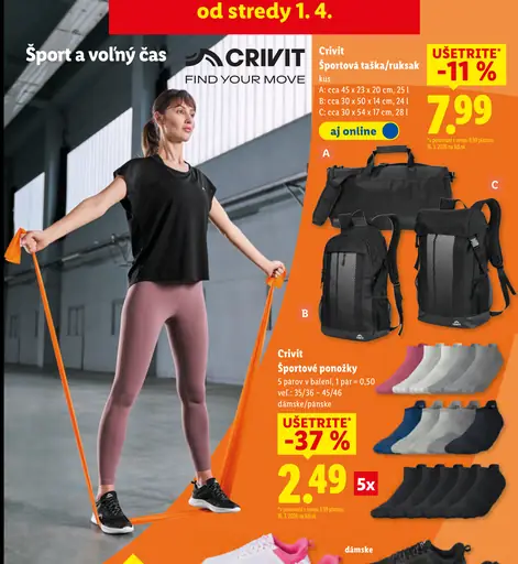 Crivit športová taška/ruksak