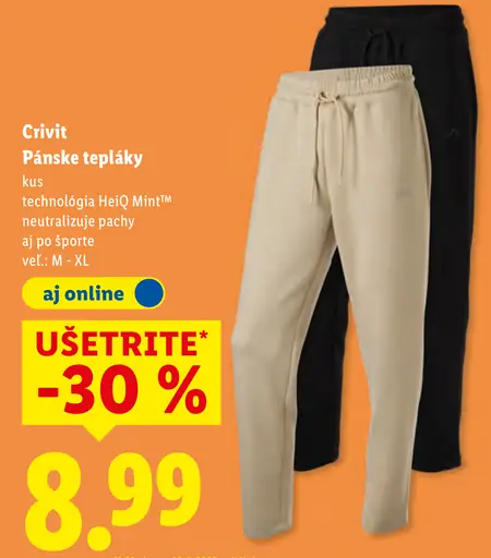 Crivit pánske tepláky