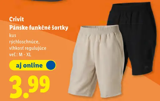 Crivit funkčné šortky pánske