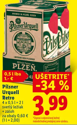 Pilsner Urquell Original Retro plechovka