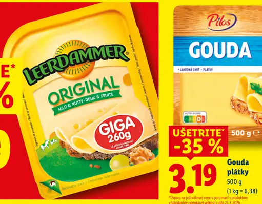 Pilos Gouda plátkový syr