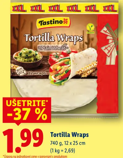 Tastino tortilla wraps Plain Wheat