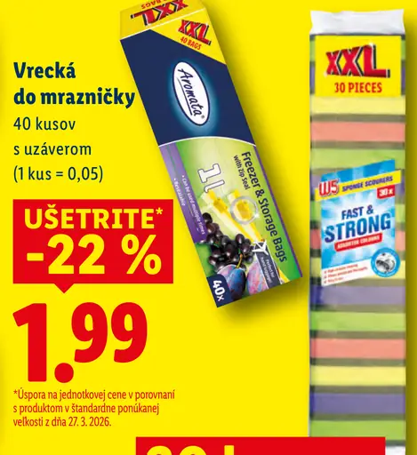 Vrecká do mrazničky so zipsovým uzáverom