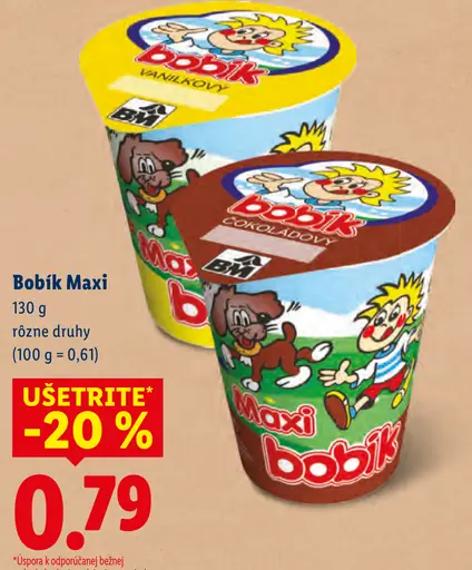 Bobík Maxi pochúťkový tvarohový dezert