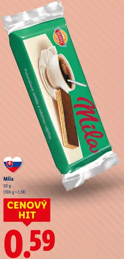 Mila rezy s mliečnou náplňou v kakaovej poleve