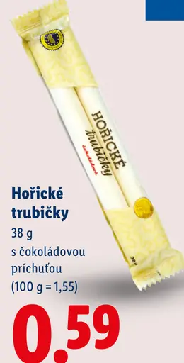 Hořické trubičky s čokoládovou príchuťou