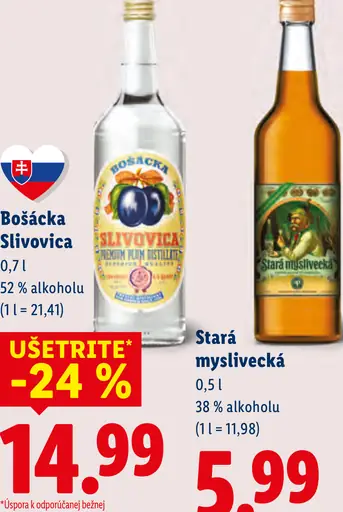 Bošácka Slivovica ovocná liehovina