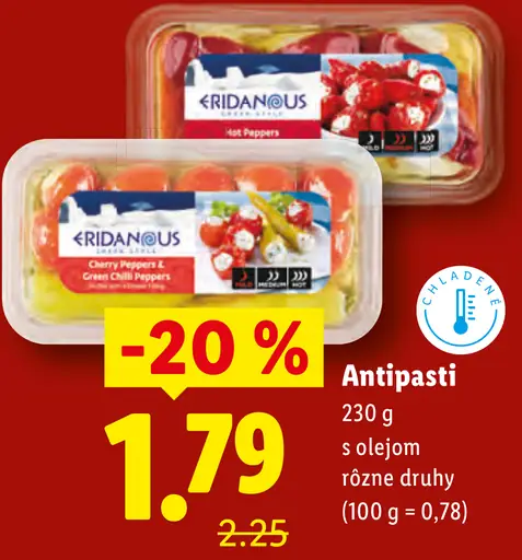 Eridanous antipasti s olejom